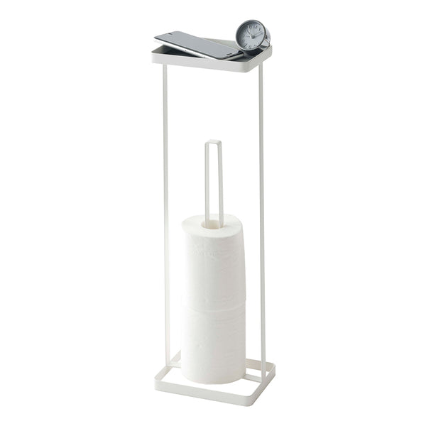 Soporte Papel Higiénico con Bandeja Blanco