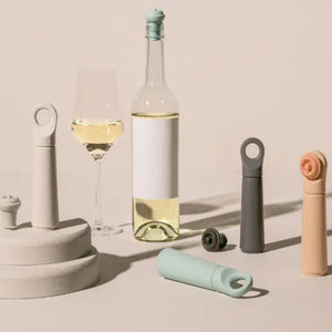 Bomba y Tapón de Vacío Loop para Vino Grafito