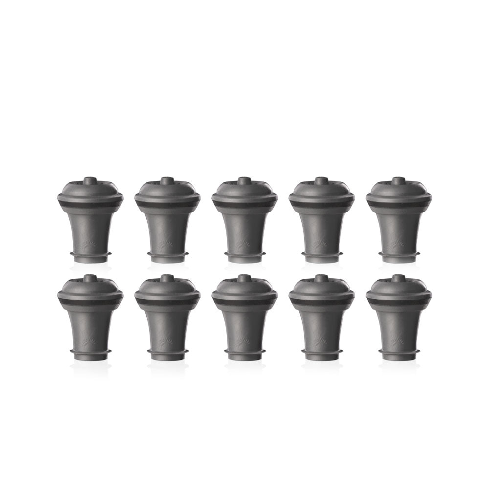 Set 10 Tapones de Vacío para Vino Gris