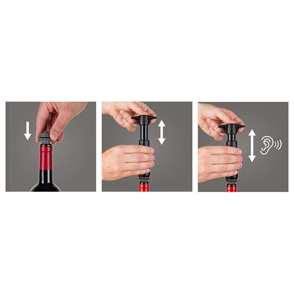 Set 6 Tapones de Vacío para Vino Gris