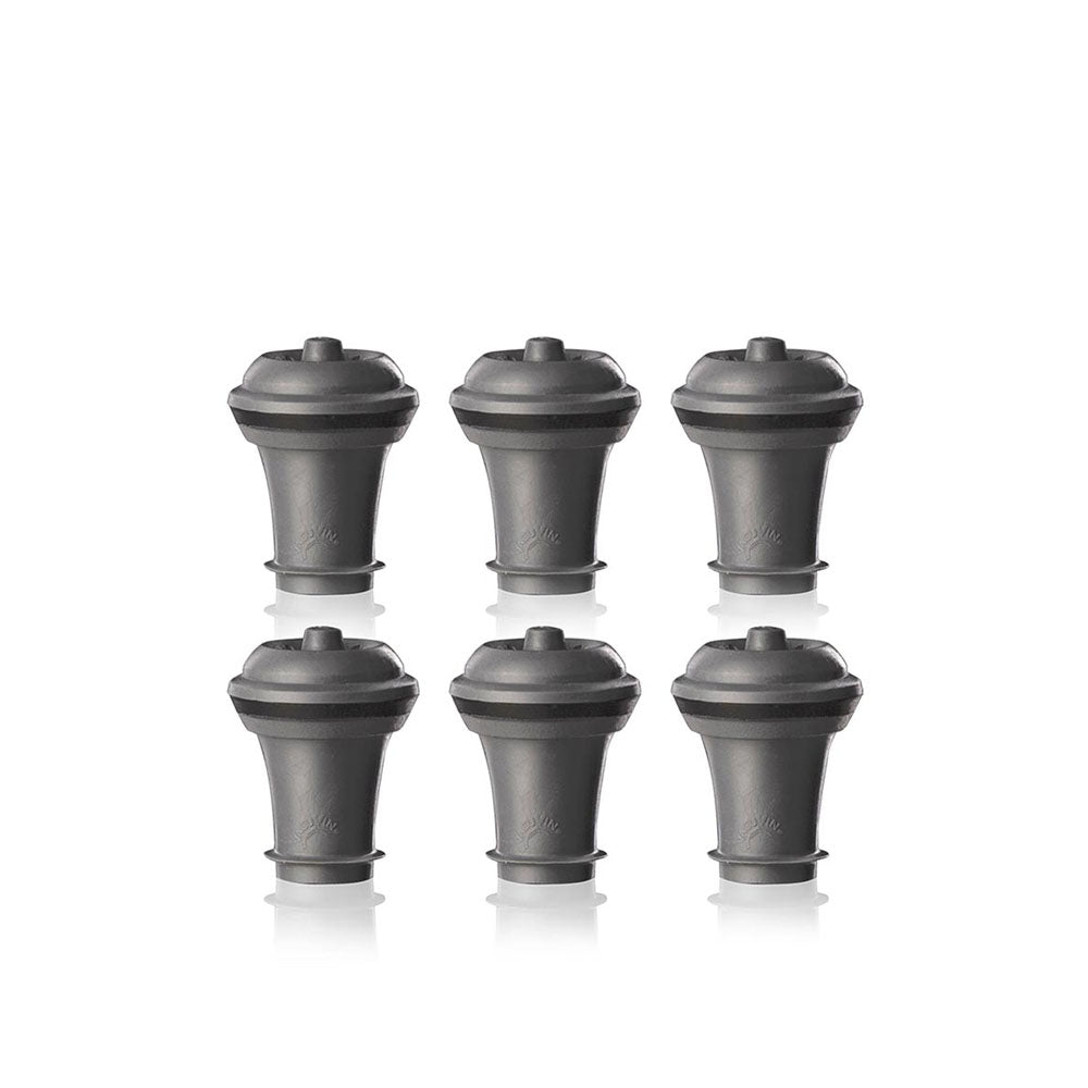 Set 6 Tapones de Vacío para Vino Gris