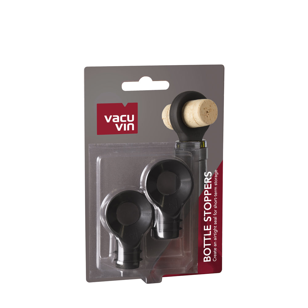 Set 2 Tapones para Vino Negro