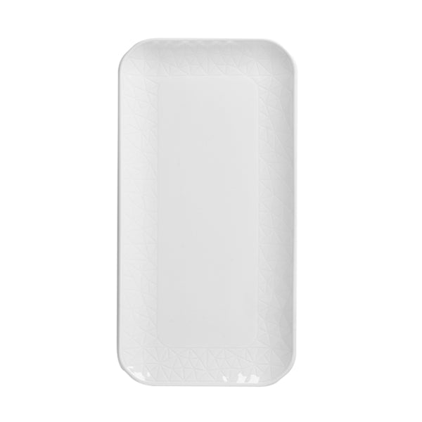 Plato Rectangular Churchill Blanco sin Borde 26cms