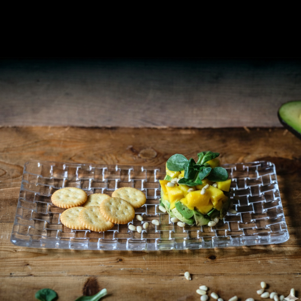 Plato Rectangular Bossa Nova 28cms