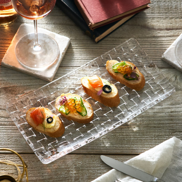 Plato Rectangular Bossa Nova 28cms