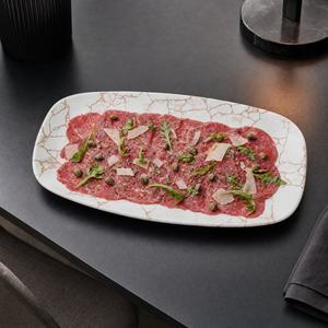Plato Oblong Churchill Coral 30cms
