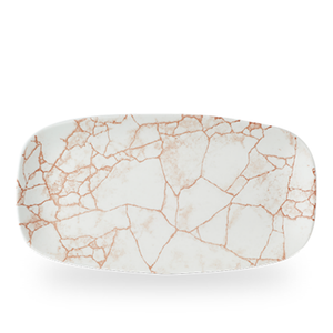 Plato Oblong Churchill Coral 30cms