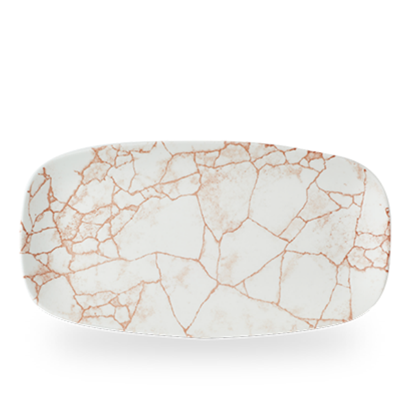 Plato Oblong Churchill Coral 30cms