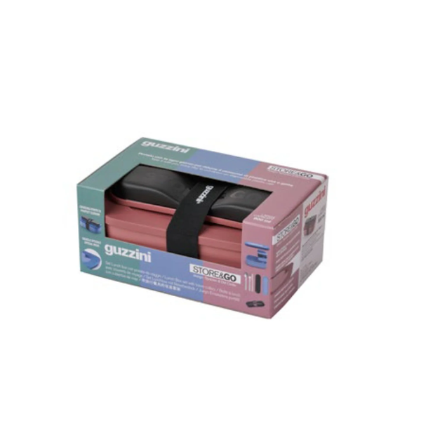 Lunch Box con Cubiertos Palo Rosa