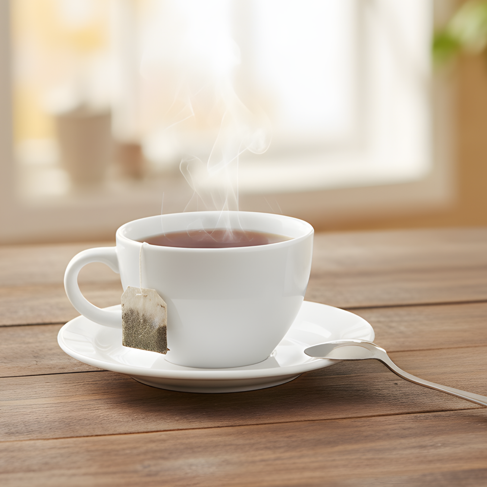 Plato Taza Latte Profile Churchill Blanco