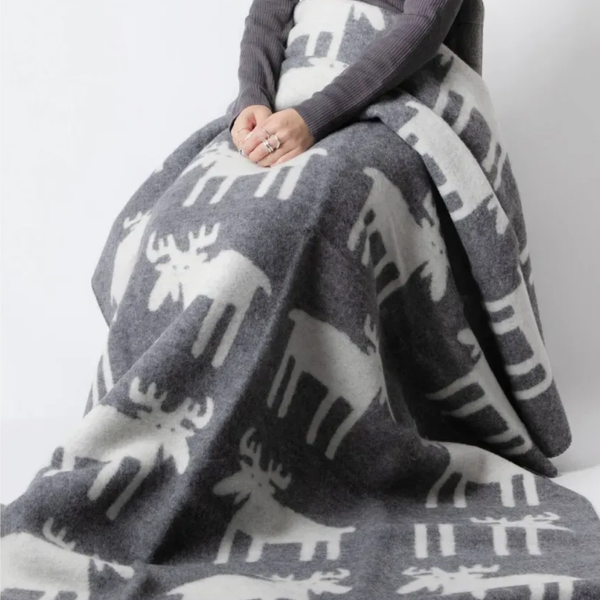 Manta Moose Gris/Blanco