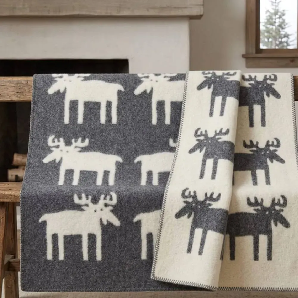 Manta Moose Gris/Blanco