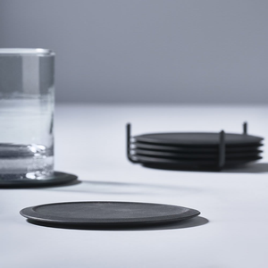 Posavasos Singles con Soporte Negro
