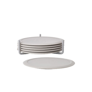 Posavasos Singles con Soporte Gris Claro
