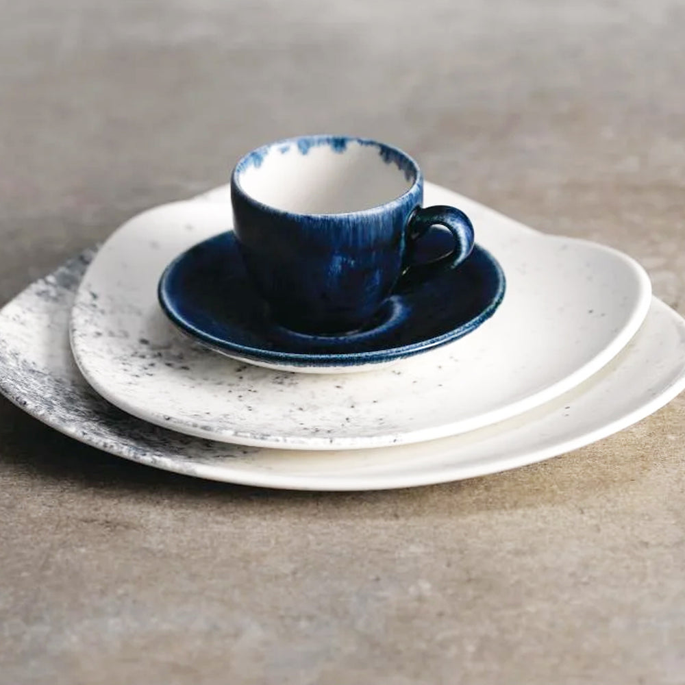 Plato Taza Espresso Stonecast Plume Churchill Azul