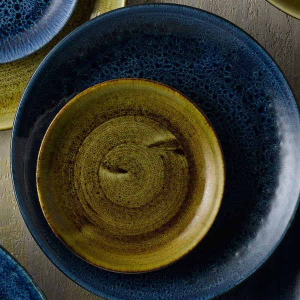 Plato Stonecast Plume Churchill Azul 28cms
