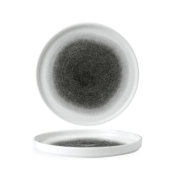 Plato Churchill Negro Cuarzo con Borde 26cms