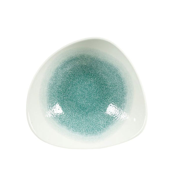 Bowl Raku Churchill Verde con Blanco 23cms