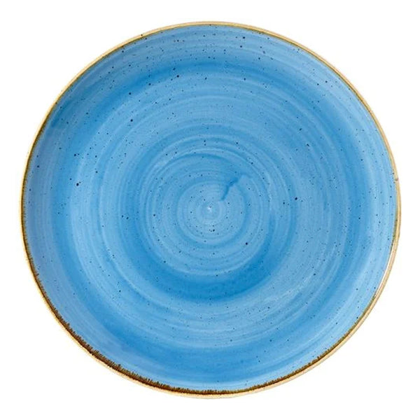 Plato Stonecast Churchill Cornflower Azul 28cms