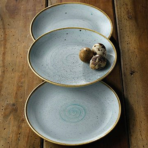 Plato Stonecast Churchill Duck Egg Azul 32cms