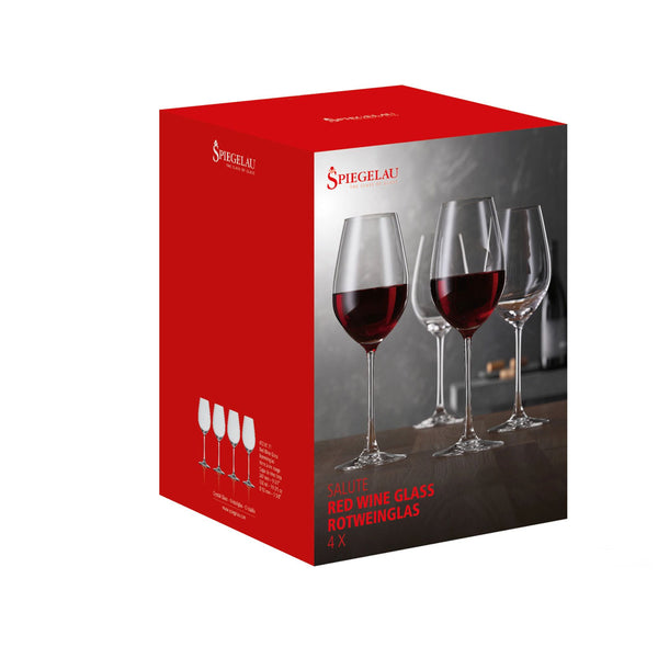 Set 4 Copas Salute Red Wine