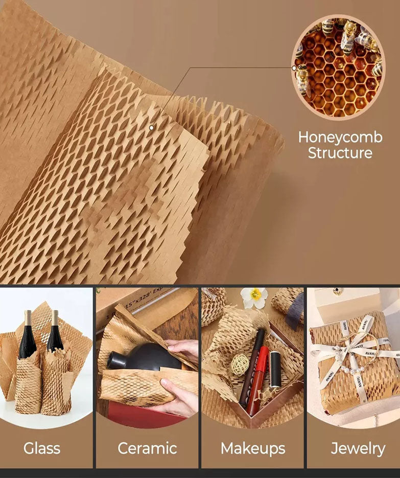 Rollo Papel Embalaje Kraft Panal Abeja 50cms X 250 Mts