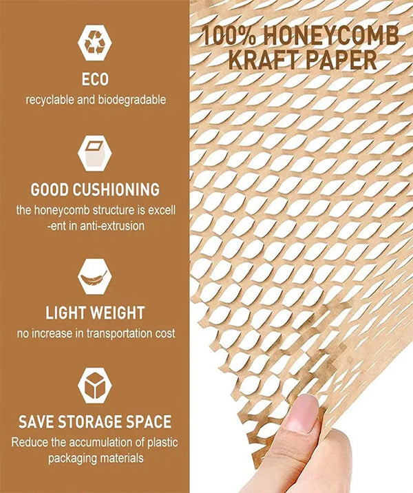 Rollo Papel Embalaje Kraft Panal Abeja 50cms X 250 Mts