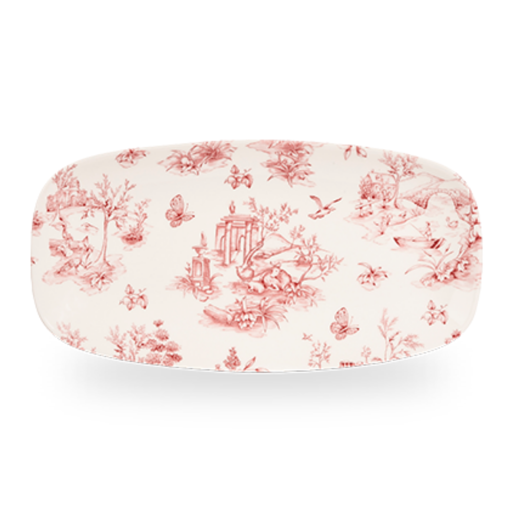 Plato Oblong Churchill Toile Crandberry 30cms