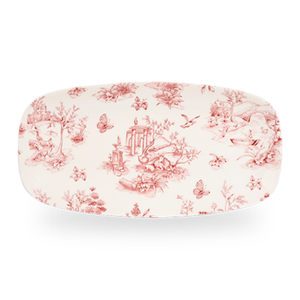 Plato Oblong Churchill Toile Crandberry 30cms