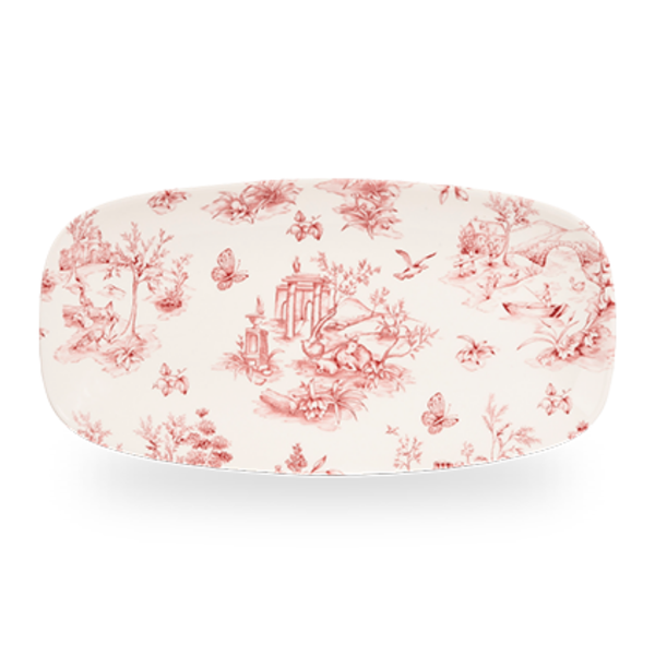 Plato Oblong Churchill Toile Crandberry 30cms