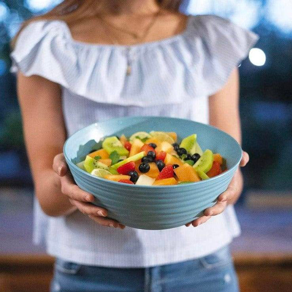Bowl 'Tierra' con Tapa Celeste 1 Lt