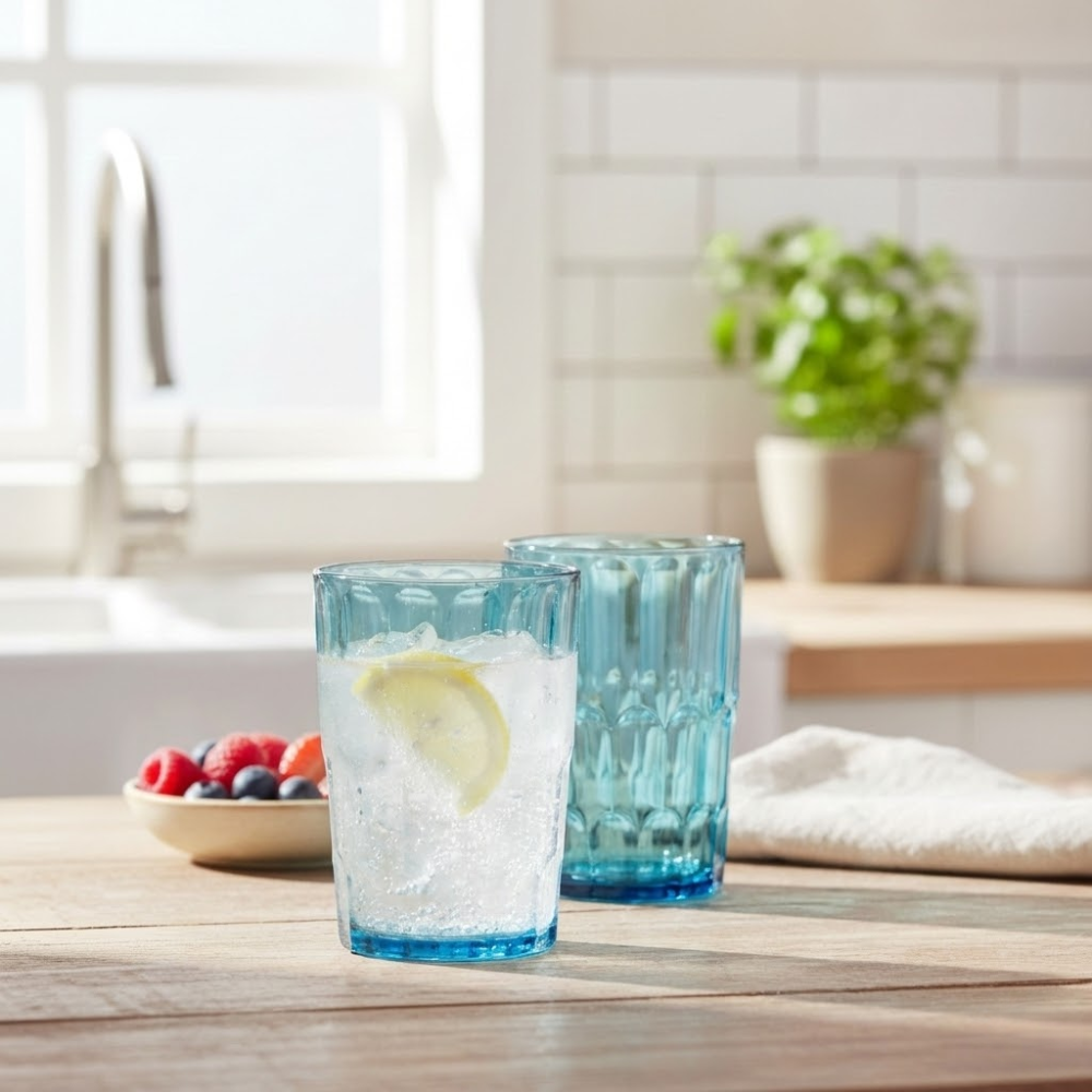 Vaso Vanity Curve Turquesa Alto