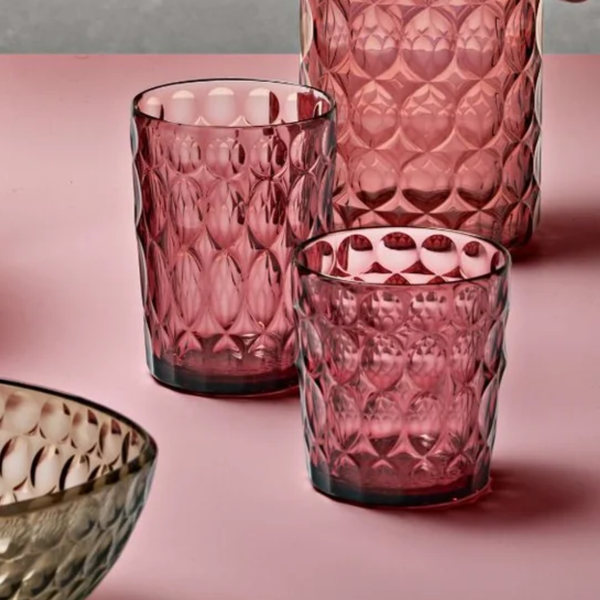 Vaso Vanity Pearl Coral Red Alto