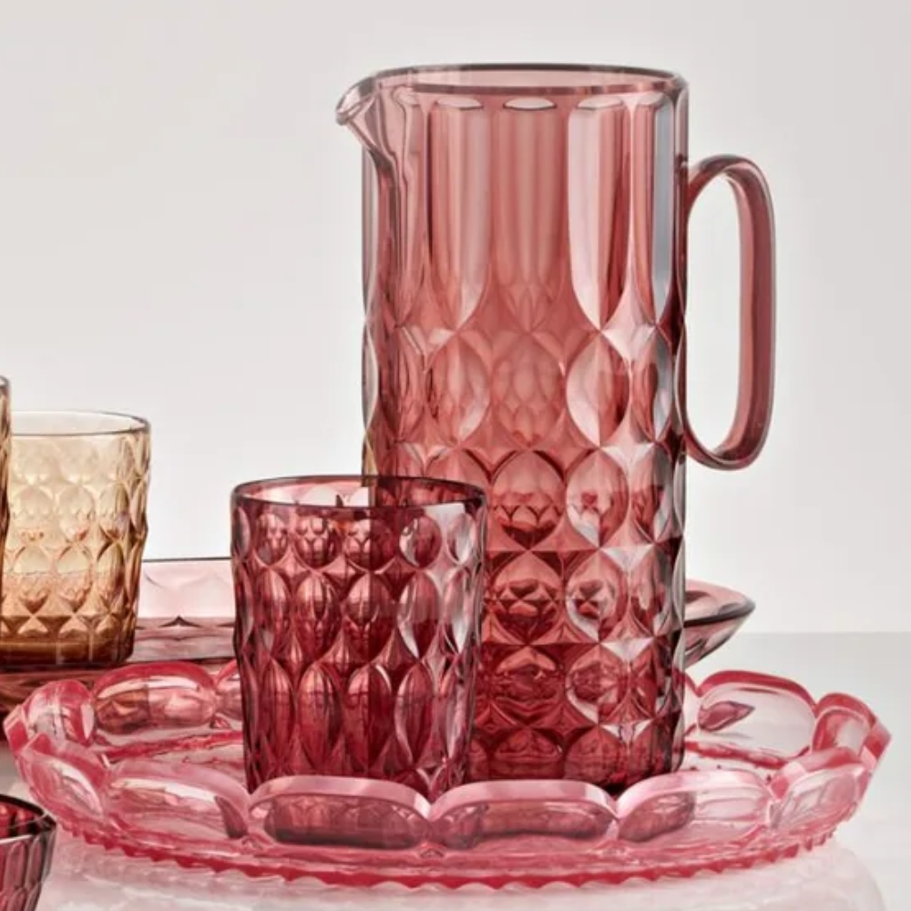 Vaso Vanity Pearl Coral Red Alto