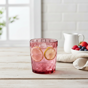 Vaso Vanity Pearl Coral Red Bajo