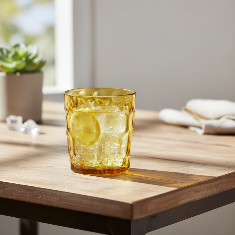 Vaso Vanity Diamond Ambar Bajo