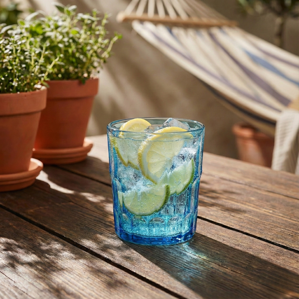 Vaso Vanity Curve Turquesa Bajo