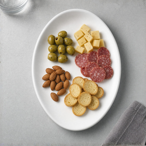 Plato Ovalado Churchill Blanco 25cms