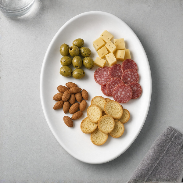 Plato Ovalado Churchill Blanco 25cms