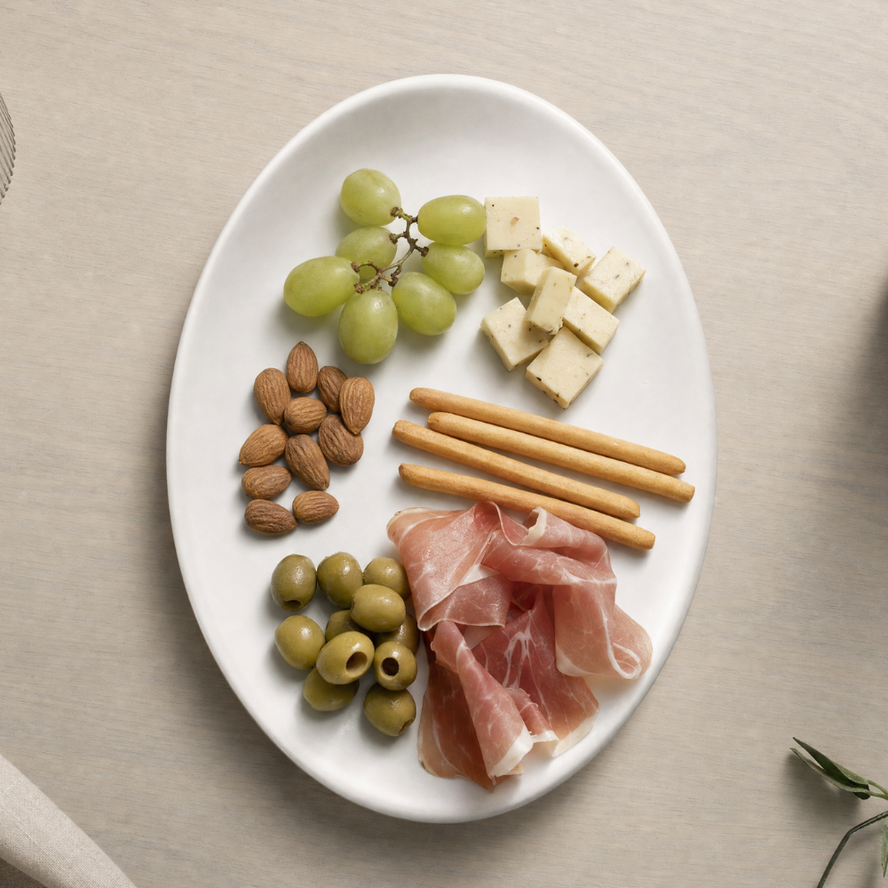 Plato Ovalado Churchill Blanco 25cms