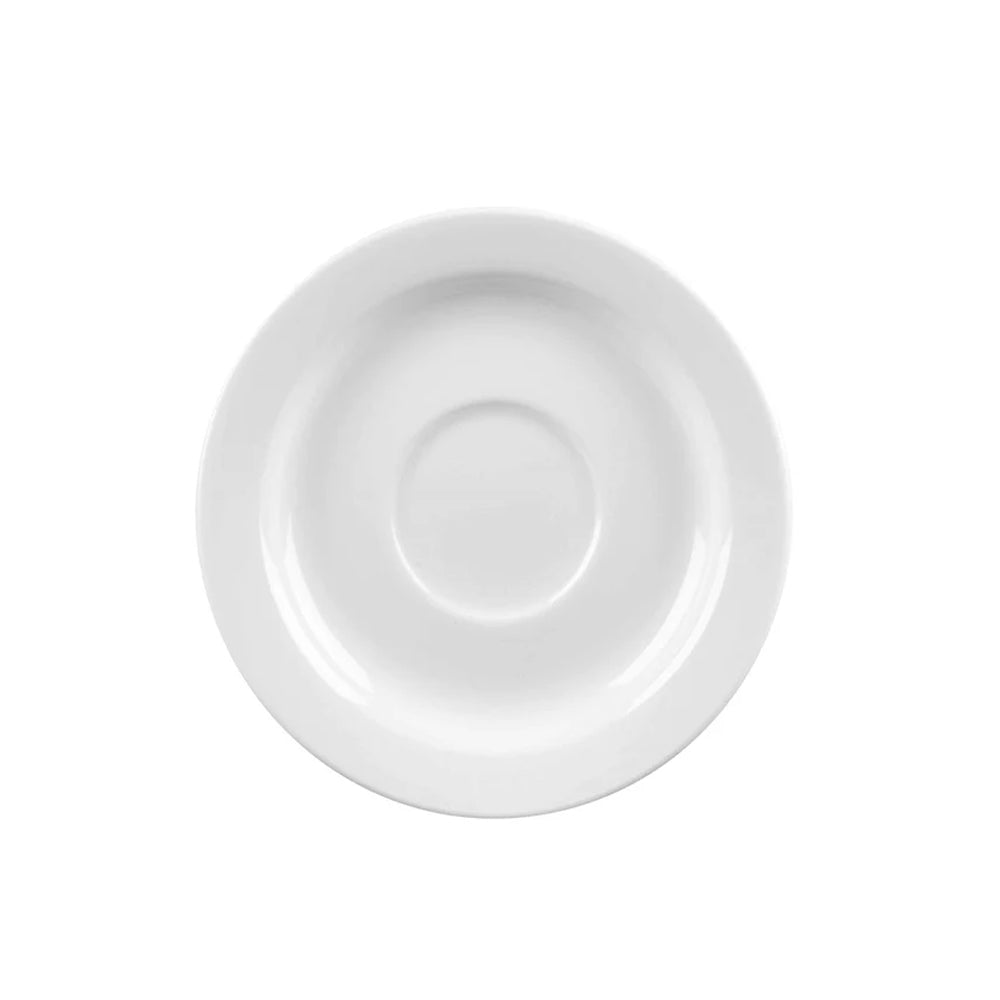 Plato Taza Latte Profile Churchill Blanco