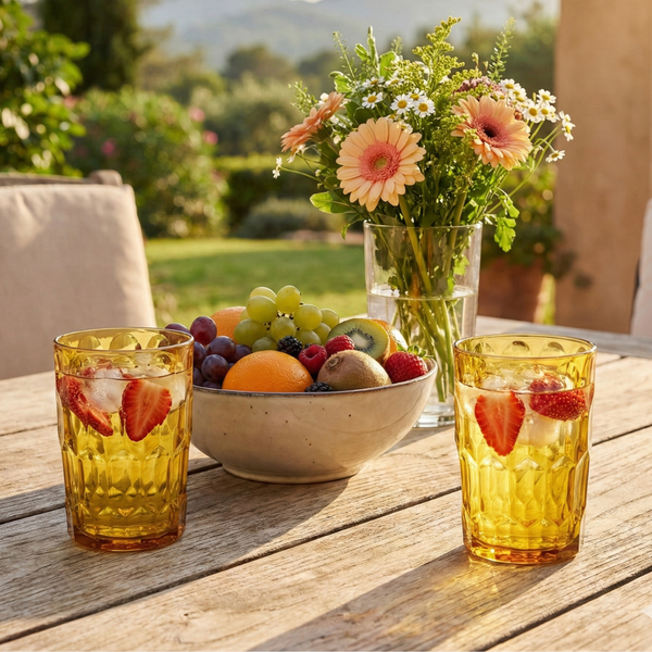 Vaso Vanity Diamond Ambar Alto