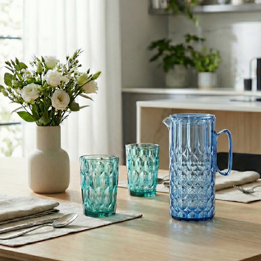 Vaso Vanity Diamond Aquamarine Alto