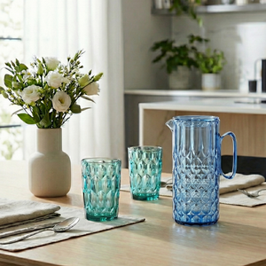 Vaso Vanity Diamond Aquamarine Alto