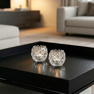 Set 2 Portavelas Cristal Cone