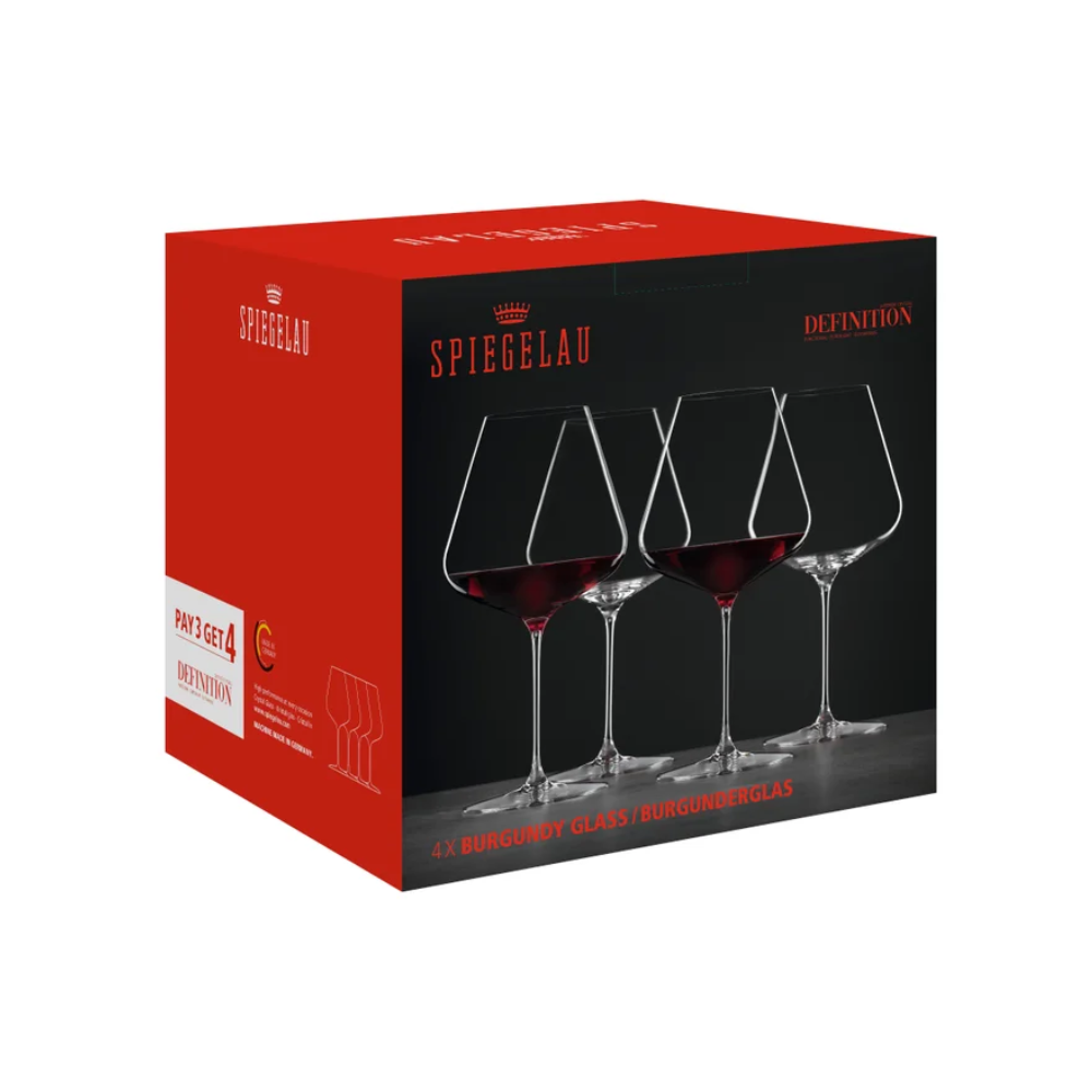 Set 4 Copas Definition Burgundy