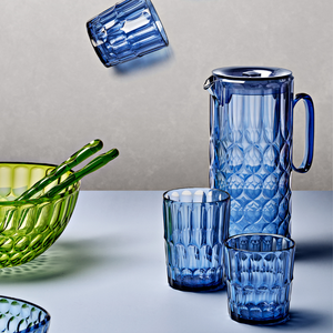 Vaso Vanity Curve Denim Blue Bajo