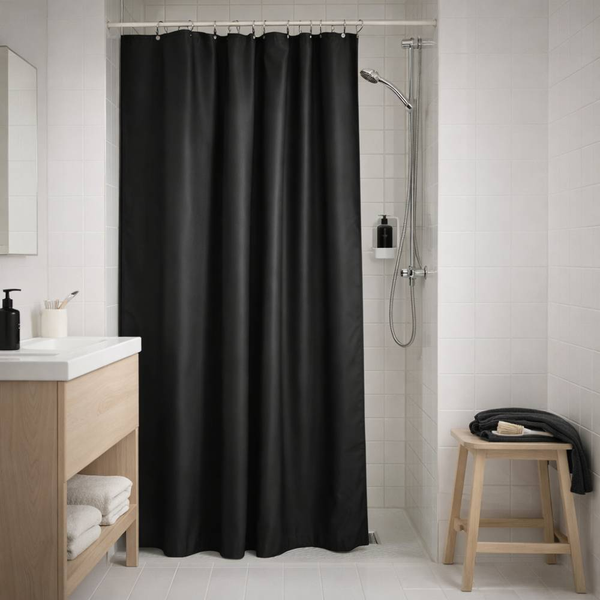 Cortina Baño Lux Negro