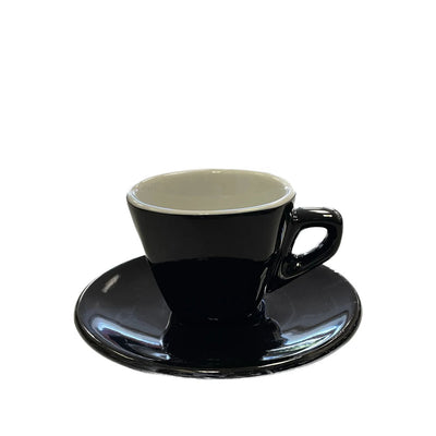 Taza Espresso Palermo Negro con Plato