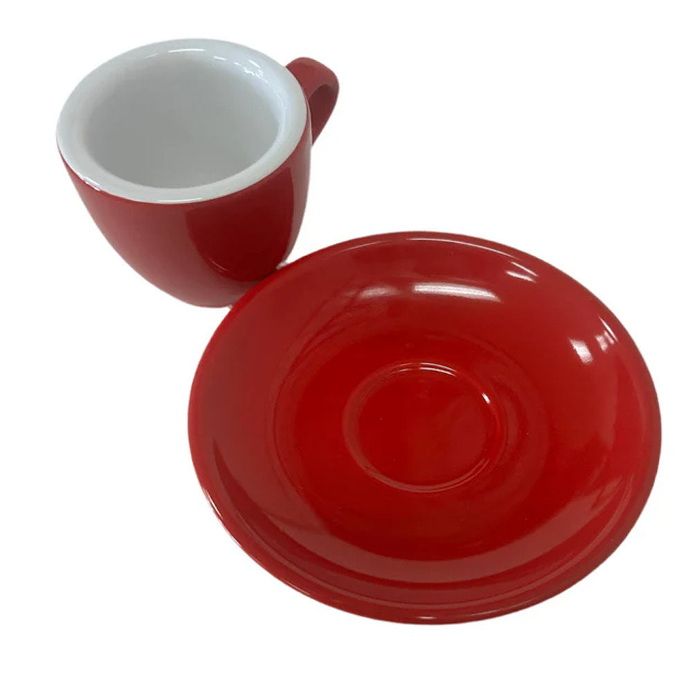 Taza Espresso Palermo Rojo con Plato